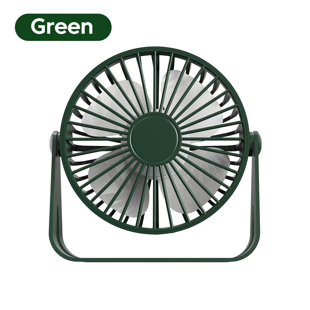 Portable Mini USB Desktop Fan – 360° Adjustable