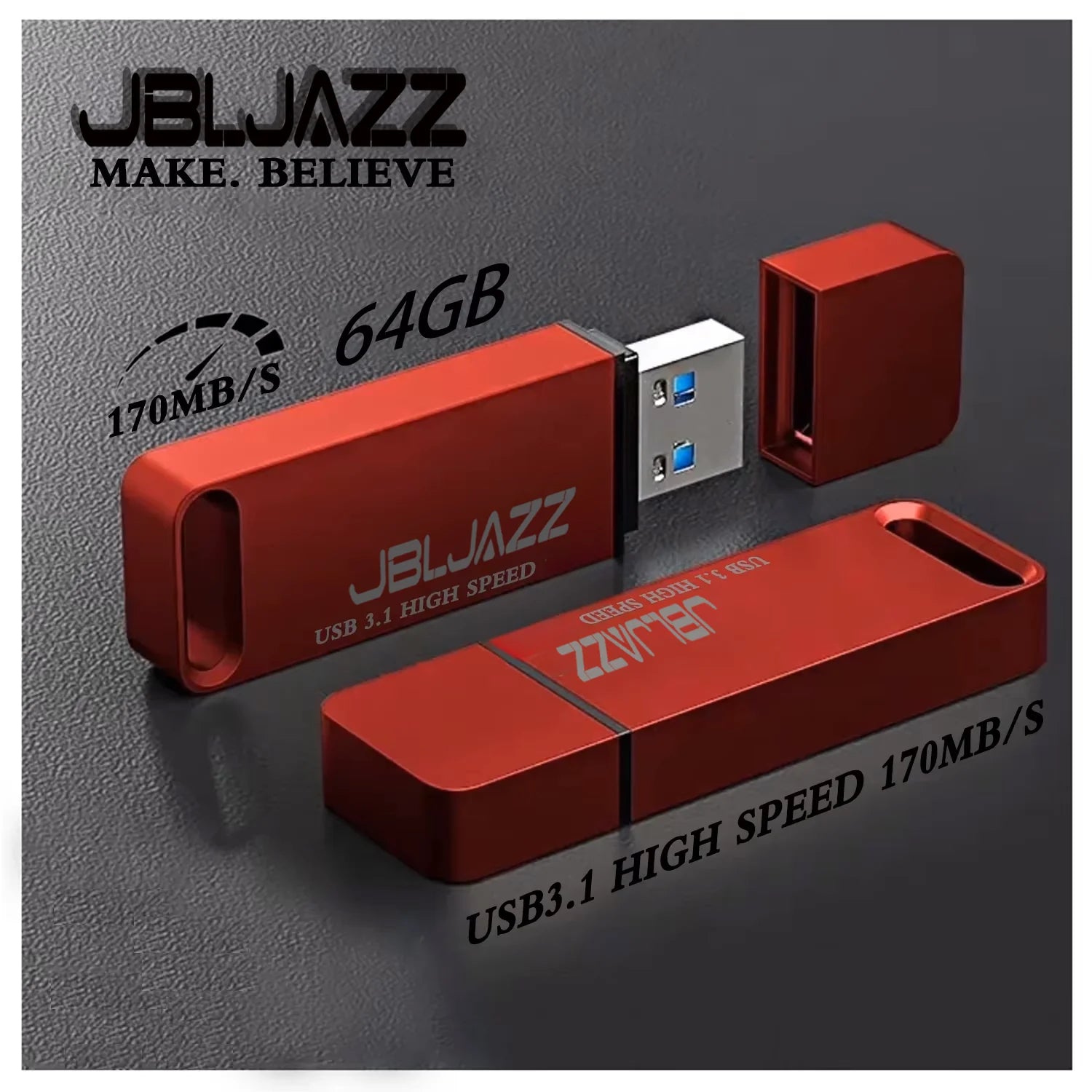High-Speed USB 3.1 Flash Drive 512GB 256GB 128GB 64GB Metal Memory Stick for Mobile Phone And Computer