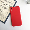 Red Matte Phone Case For iphone 12 13 11 Pro XS Max XR X 8 7 6S 6 Plus SE 2020 Silicone Cases Solid Color Soft TPU Back Cover