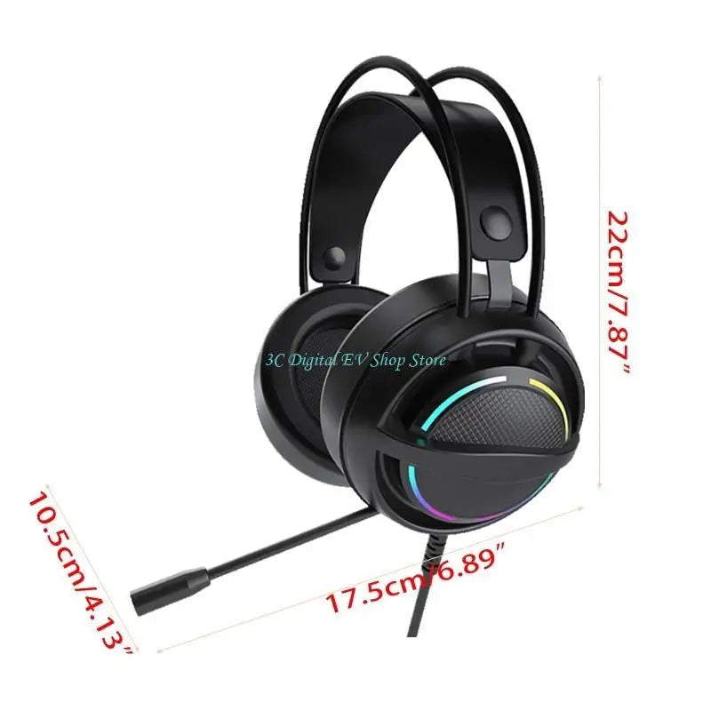 E74D Gaming Headset with Microphone Game Headphones with 7.1 Surround Sound Earphone