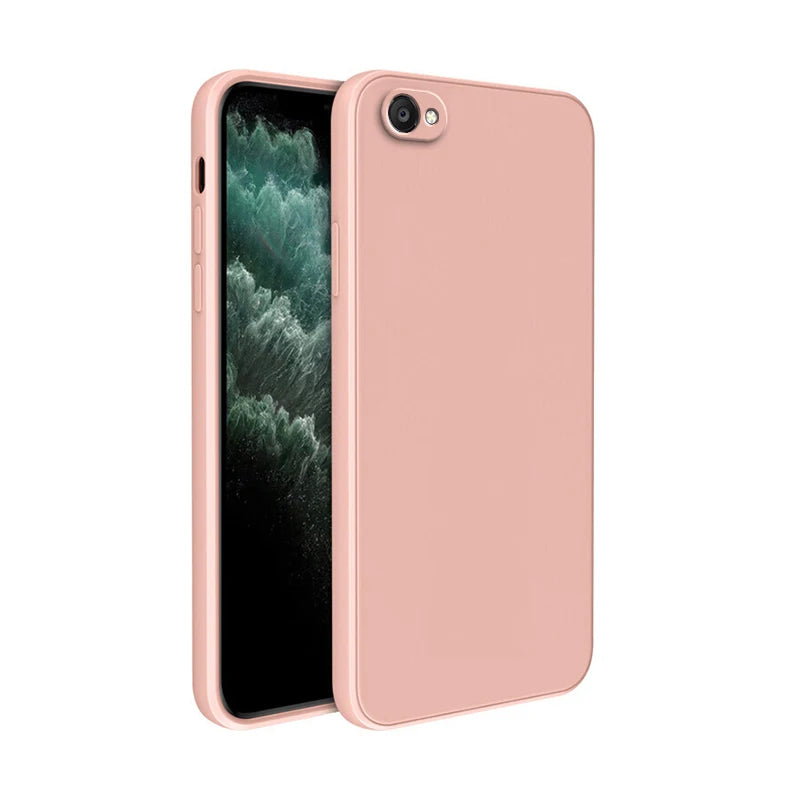 Square Liquid Silicone Soft Case For iphone 6 6s 7 8 Plus SE 2020 2022 Siquare Luxury Classic Phone Cover Funda