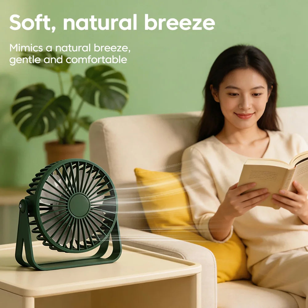 Portable Mini USB Desktop Fan – 360° Adjustable
