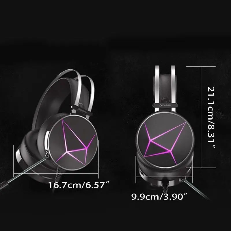 Y1UB Gaming Headphone Headset 7.1 Surround Sound RGB LED Stylish New for Computer