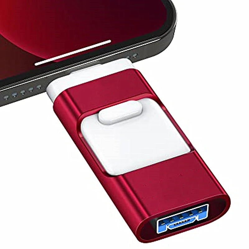 Flash Drive USB 3.0, Phone USB Stick, USB Stick 256GB 128GB 64GB 3 in 1 USB Stick for Phone, USB Flash Drive 32GB Memory Stick