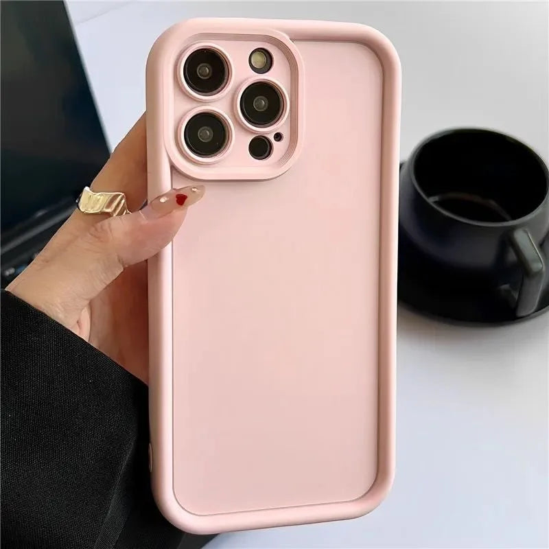 Candy Color Soft TPU Case For iPhone 17 17e 16 14 15 Pro Plus 13 12 11 Pro Max 16e Shockproof Silicone Phone Cover Fundas