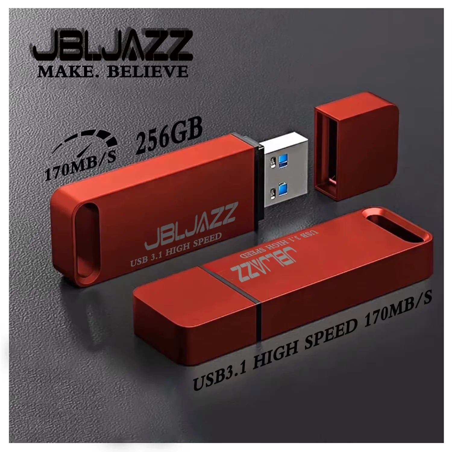 High-Speed USB 3.1 Flash Drive 512GB 256GB 128GB 64GB Metal Memory Stick for Mobile Phone And Computer