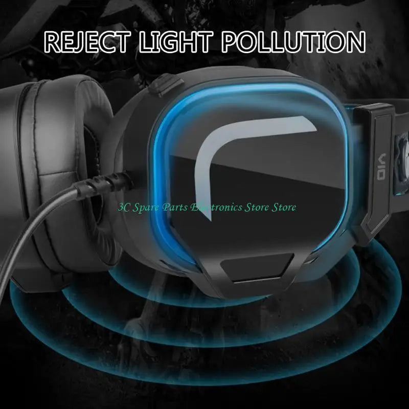 SZ V10 Computer Gaming Headsets Headphones with Touchable Volumes Control, Skin Friendly Leather, and Breathable Earmuffs