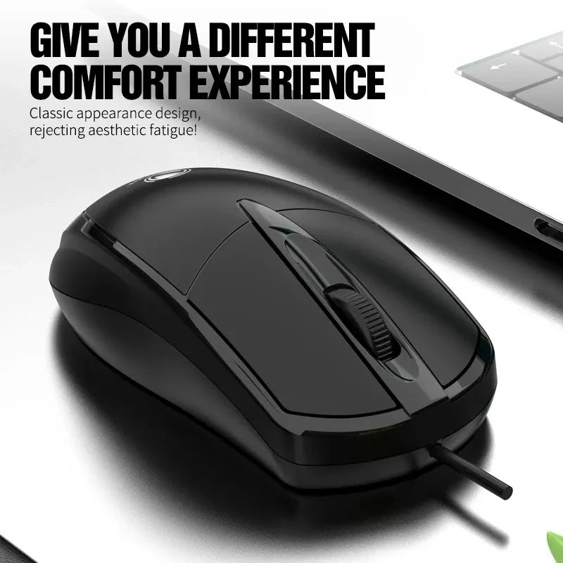 301 Wired Mouse Office Gaming Desktop Computer Laptop Business Mouse USB Optical Mouse Mice for Office Home Use