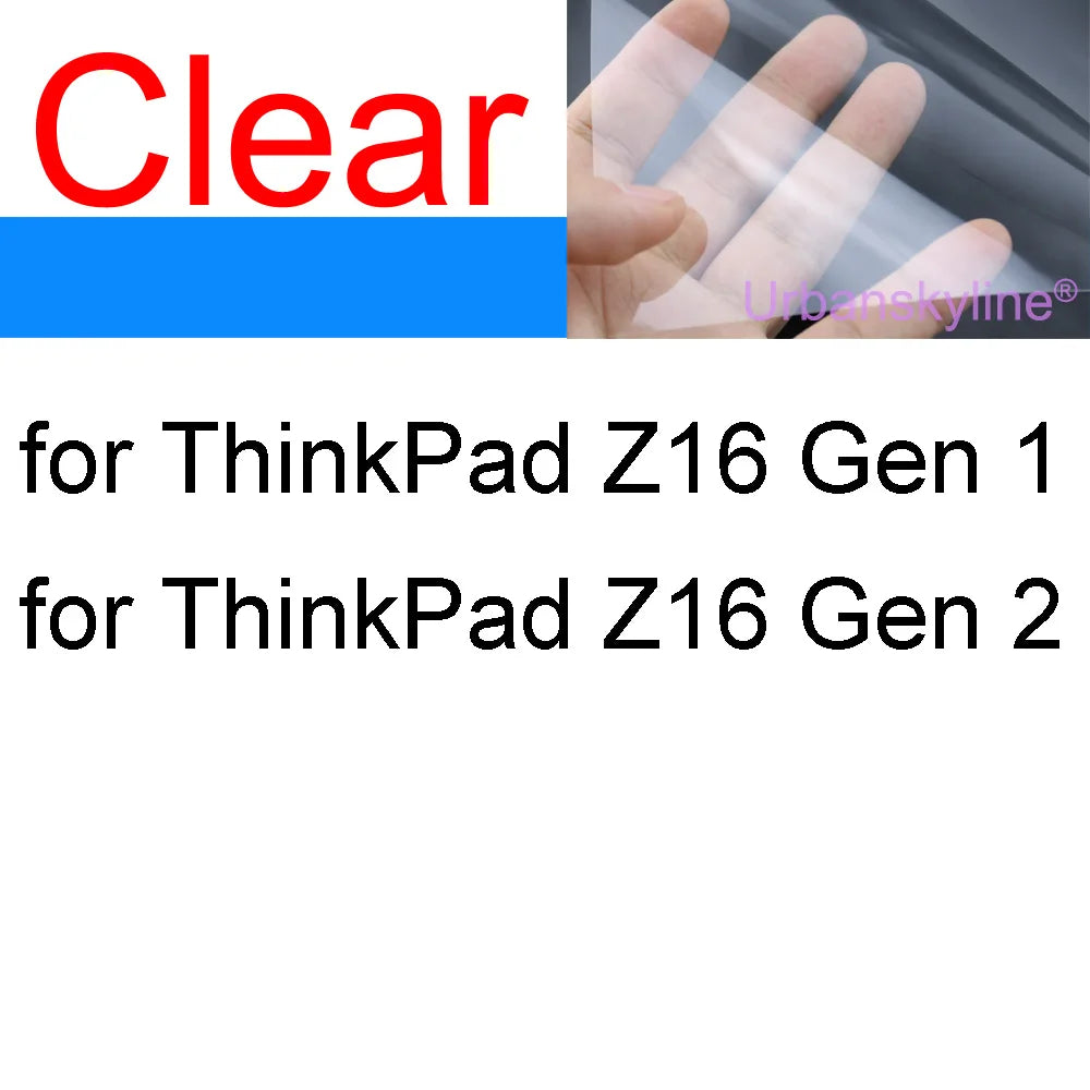 Screen Protector for Lenovo ThinkPad 16 Z16 P16 P1 P16s P16v E16 L16 T16 Gen 8 7 6 5 4 3 HD Clear Guard Matte Frosted Skin Film
