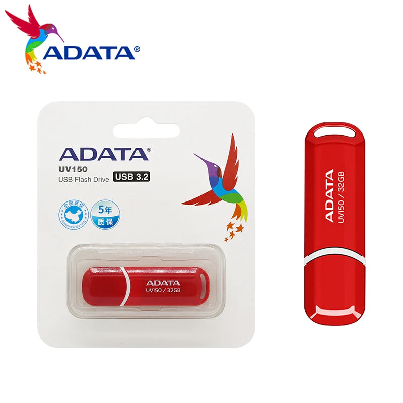 ADATA UV150 USB3.2 High-speed Flash Usb Flash Drive Plug And Play Easy Portable USB Flash Drive Black 256GB 128GB 64GB 32GB