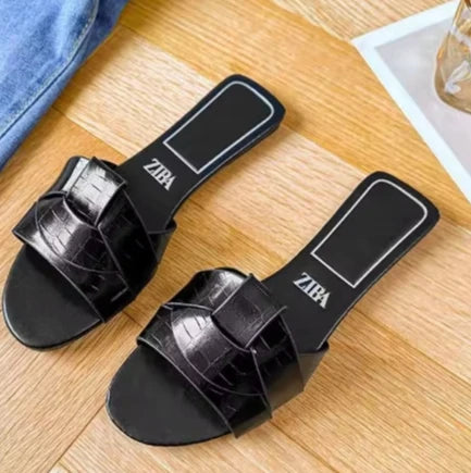 Luxury Designer Women's Sandals 2025 New Fashion Woven Comfortable Women's Sandals Casual Wine Red Summer Flat Women's Slippers