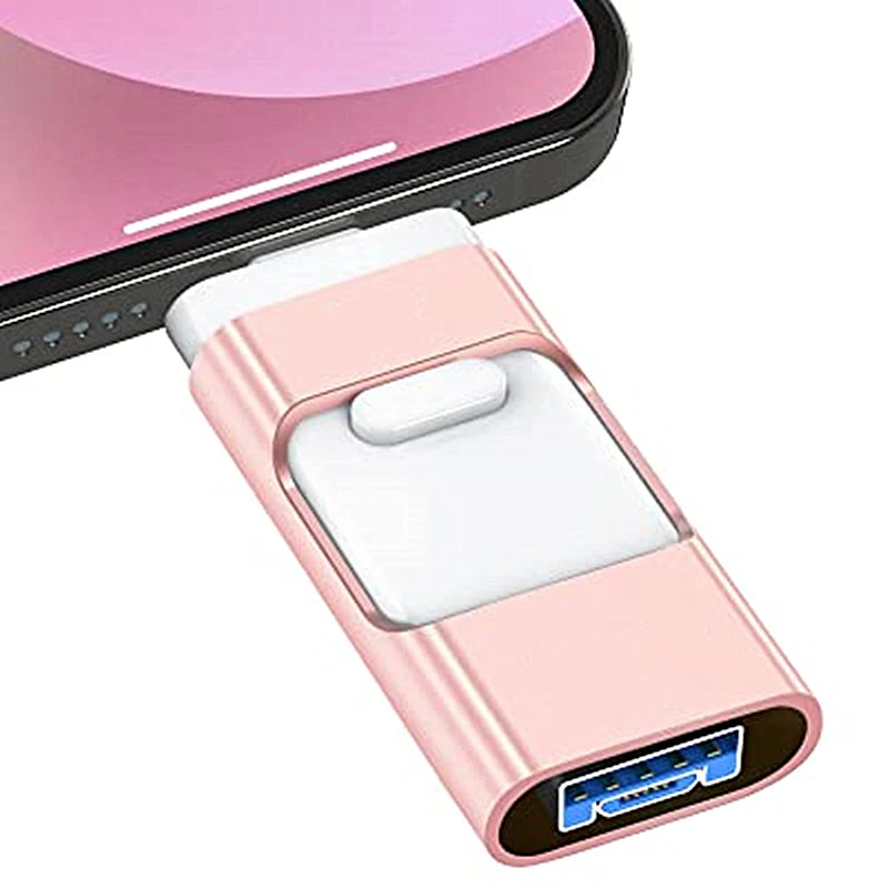 Flash Drive USB 3.0, Phone USB Stick, USB Stick 256GB 128GB 64GB 3 in 1 USB Stick for Phone, USB Flash Drive 32GB Memory Stick