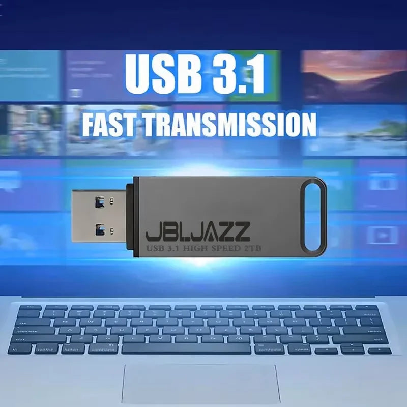 High-Speed USB 3.1 Flash Drive 512GB 256GB 128GB 64GB Metal Memory Stick for Mobile Phone And Computer