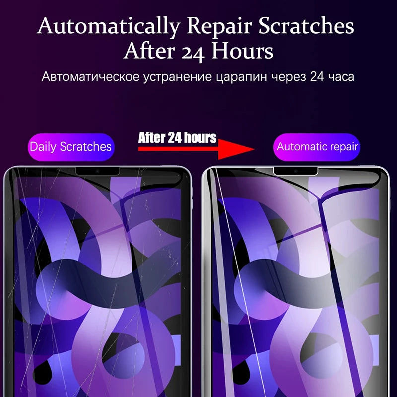 3pcs Screen Protector For iPad 10th 10.9 Pro 11 12.9 Air 5 4 3 Mini 6 Soft Hydrogel Film For iPad 10.2 7 8th 9th Protective Film