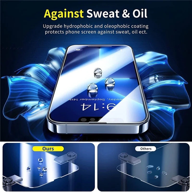 1-5Pcs  Screen Protector Tempered Glass For iPhone X XS XR 11 12 13 14 15 16 17 Pro Max Mini Plus Alr SE 3rd Gen