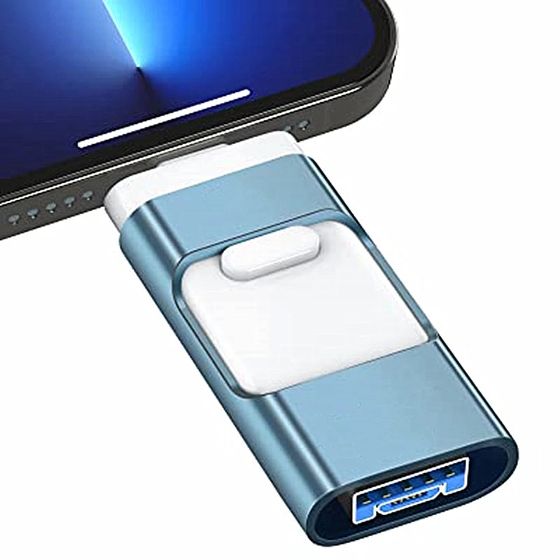 Flash Drive USB 3.0, Phone USB Stick, USB Stick 256GB 128GB 64GB 3 in 1 USB Stick for Phone, USB Flash Drive 32GB Memory Stick