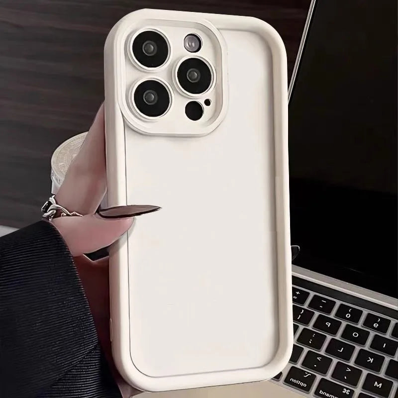 Candy Color Soft TPU Case For iPhone 17 17e 16 14 15 Pro Plus 13 12 11 Pro Max 16e Shockproof Silicone Phone Cover Fundas