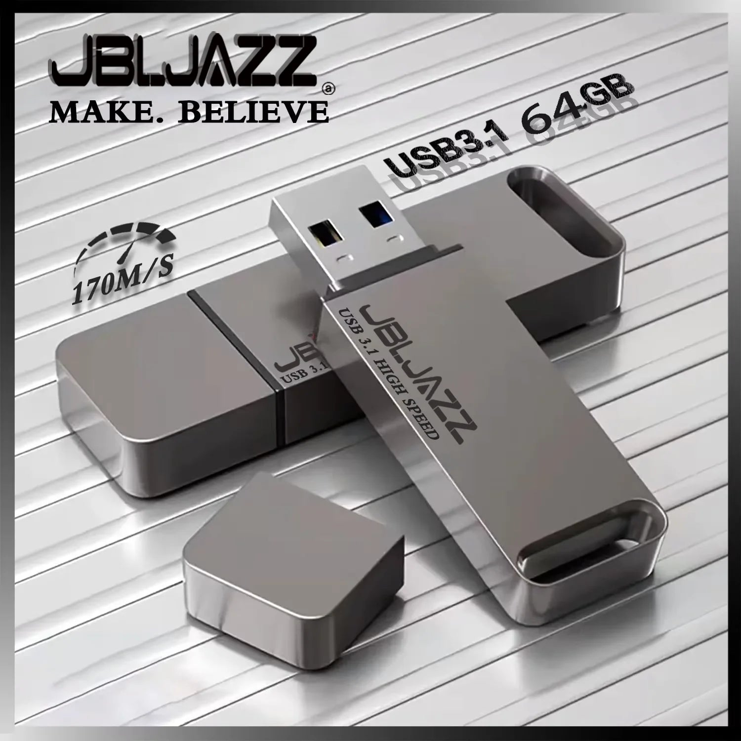 High-Speed USB 3.1 Flash Drive 512GB 256GB 128GB 64GB Metal Memory Stick for Mobile Phone And Computer