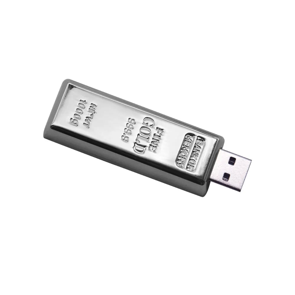 USB Flash Drive 128GB 64GB Latest Metal Bullion Gold Bar USB 2.0 Flash Drive 4GB cle USB Memory Stick 8GB 16GB 32GB usb u disk