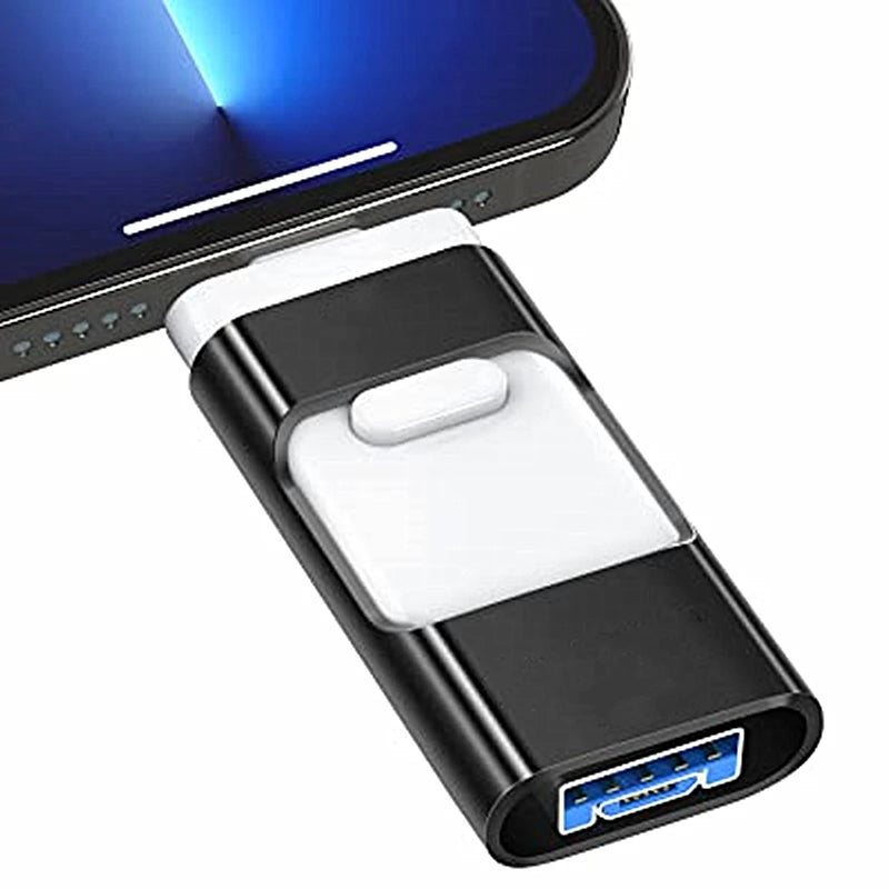 Flash Drive USB 3.0, Phone USB Stick, USB Stick 256GB 128GB 64GB 3 in 1 USB Stick for Phone, USB Flash Drive 32GB Memory Stick