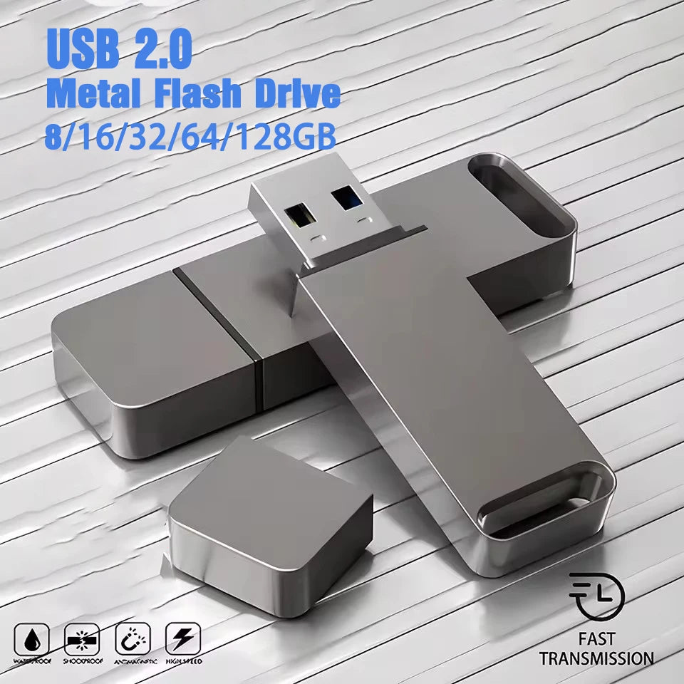 USB Flash Drive 2.0 128GB 64GB Pen Drive 32GB Memory USB Stick 16GB 8GB 4GB Storage Expansion for Photos Videos Music Files