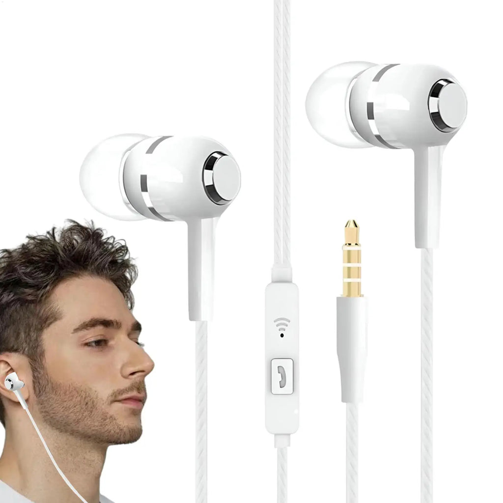 1pcs Universal 3.5mm Wired Headphones Sports Earbuds With Bass Phone Earphones Stereo Headset With Mic Volume Control