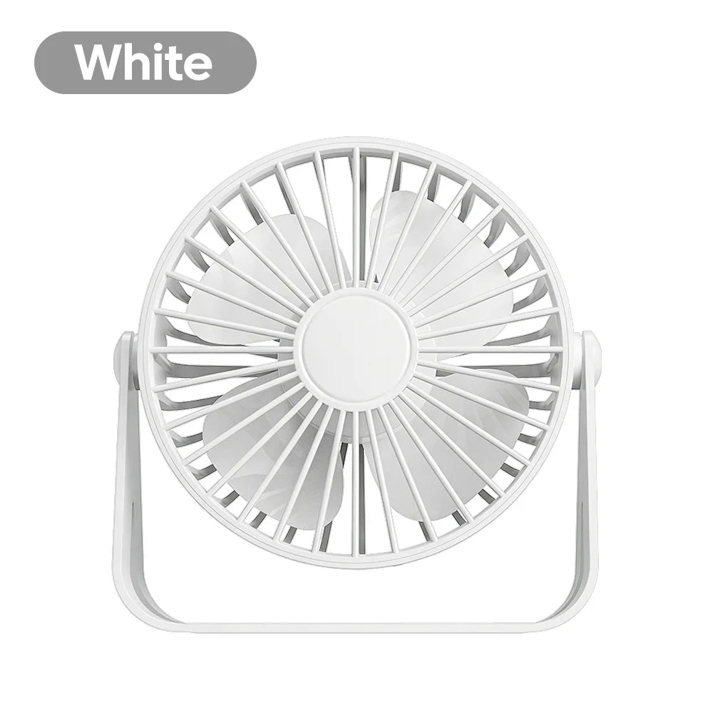 Portable Mini USB Desktop Fan – 360° Adjustable